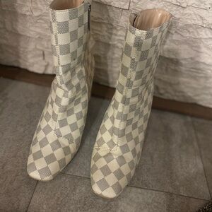 Checkered Ankle Boots